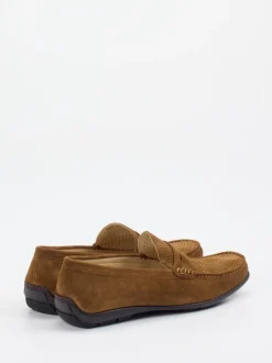 Quarvif – Loafer aus Veloursleder Cognacbraun
