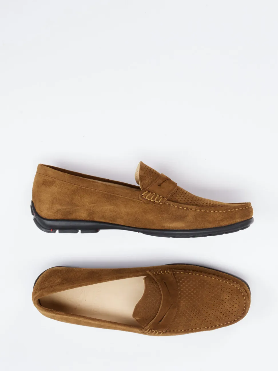 Quarvif – Loafer aus Veloursleder Cognacbraun
