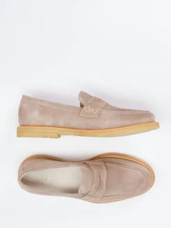 Quarvif – Loafer aus Ziegenleder in Taupe