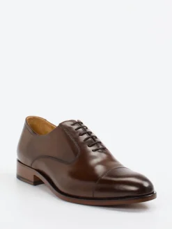 Quarvif – Oxford-Schnürschuh aus Glattleder Dunkelbraun