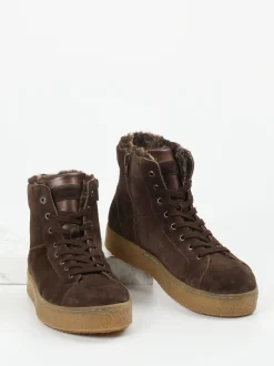 Quarvif – Schnürboots aus Veloursleder dunkelbraun