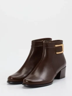 Ralph Harrison – Ankle Boots aus Lammleder Dunkelbraun