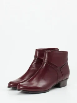 Ralph Harrison – Ankle Boots aus Lammleder bordeauxrot