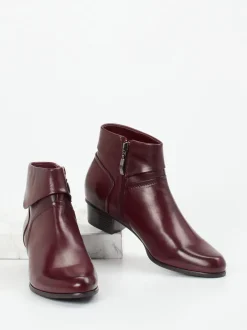 Ralph Harrison – Ankle Boots aus Lammleder bordeauxrot