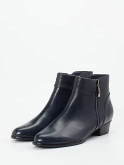 Ralph Harrison – Ankle Boots aus Lammleder Dunkelblau