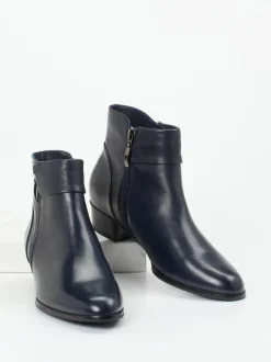 Ralph Harrison – Ankle Boots aus Lammleder Dunkelblau