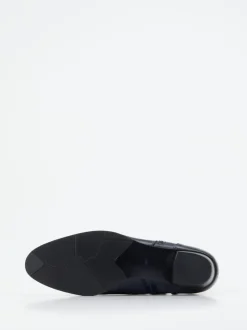 Ralph Harrison – Ankle Boots aus Lammleder Dunkelblau