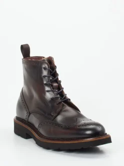 Ralph Harrison – Brogue-Boots aus Kalbleder dunkelbraun