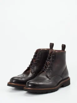 Ralph Harrison – Brogue-Boots aus Kalbleder dunkelbraun