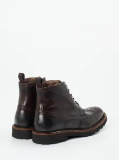 Ralph Harrison – Brogue-Boots aus Kalbleder dunkelbraun