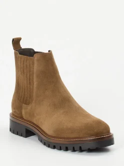 Ralph Harrison – Chelsea Boots aus Veloursleder braun