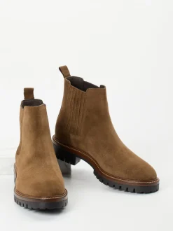 Ralph Harrison – Chelsea Boots aus Veloursleder braun