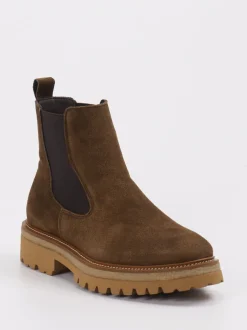 Ralph Harrison – Chelsea Boots aus Veloursleder braun