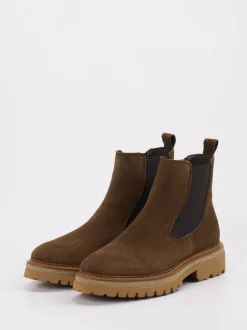 Ralph Harrison – Chelsea Boots aus Veloursleder braun