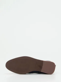 Ralph Harrison – Chelsea Boots aus Veloursleder Dunkelblau
