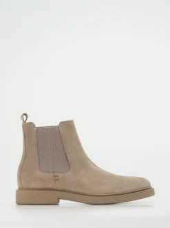 Ralph Harrison – Chelsea Boots aus Veloursleder sandbeige
