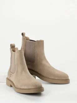 Ralph Harrison – Chelsea Boots aus Veloursleder sandbeige