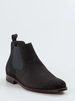 Ralph Harrison – Chelsea Boots aus Veloursleder anthrazit