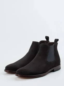 Ralph Harrison – Chelsea Boots aus Veloursleder anthrazit
