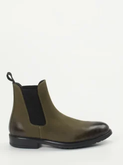 Ralph Harrison – Chelsea Boots aus Nubukleder Olivgrün