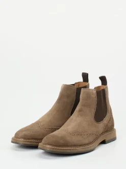Ralph Harrison – Chelsea Boots aus Veloursleder braun