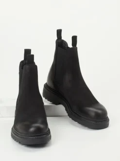 Ralph Harrison – Chelsea Boots aus Nubukleder schwarz