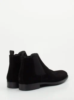 Ralph Harrison – Chelsea Boots aus Veloursleder schwarz