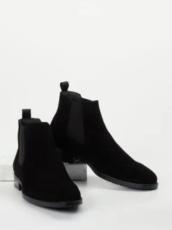 Ralph Harrison – Chelsea Boots aus Veloursleder schwarz