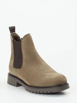 Ralph Harrison – Chelsea Boots aus Nubukleder taupe