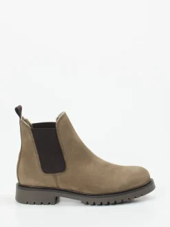 Ralph Harrison – Chelsea Boots aus Nubukleder taupe