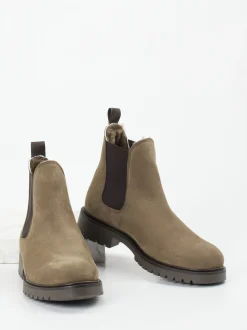 Ralph Harrison – Chelsea Boots aus Nubukleder taupe