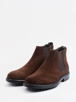 Ralph Harrison – Chelsea Boots aus Veloursleder braun