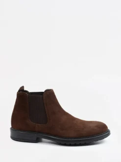 Ralph Harrison – Chelsea Boots aus Veloursleder braun
