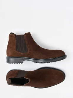 Ralph Harrison – Chelsea Boots aus Veloursleder braun