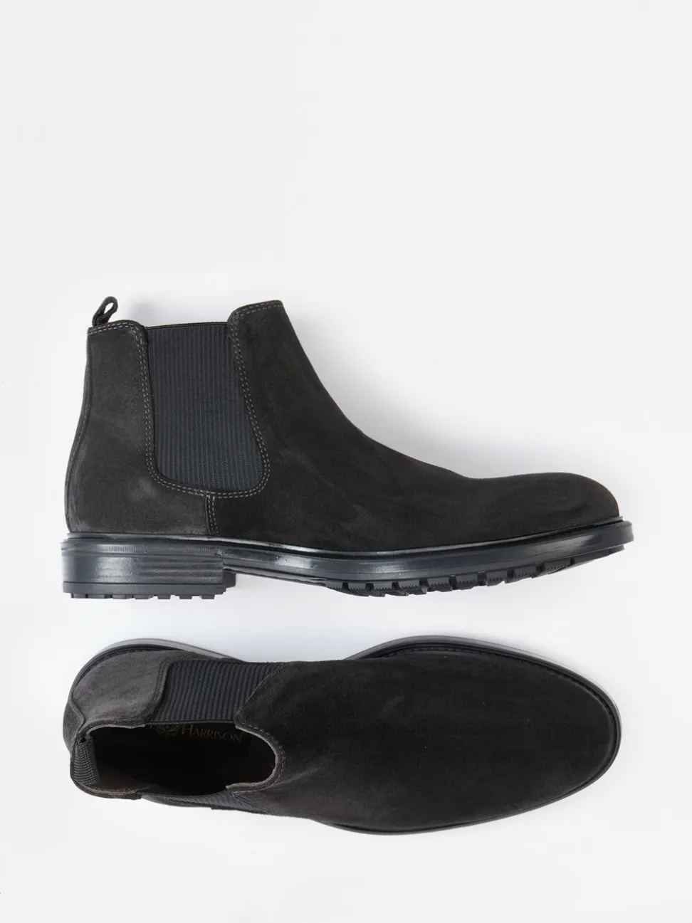 Ralph Harrison – Chelsea Boots aus Veloursleder anthrazit