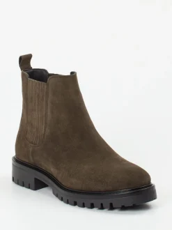 Ralph Harrison – Chelsea Boots aus Veloursleder olivbraun