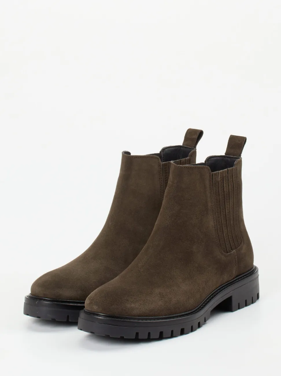 Ralph Harrison – Chelsea Boots aus Veloursleder olivbraun