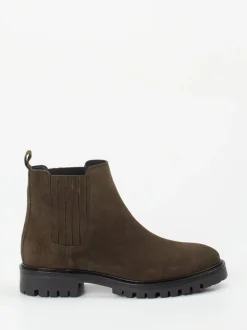 Ralph Harrison – Chelsea Boots aus Veloursleder olivbraun