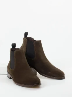 Ralph Harrison – Chelsea Boots aus Veloursleder braun