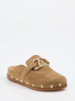 Ralph Harrison – Clogs aus Veloursleder in Karamellbraun