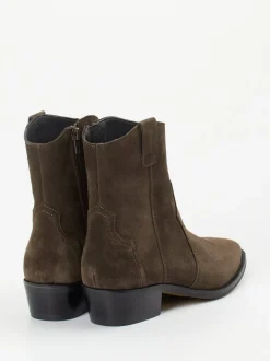 Ralph Harrison – Cowboyboots aus Veloursleder dunkelbraun