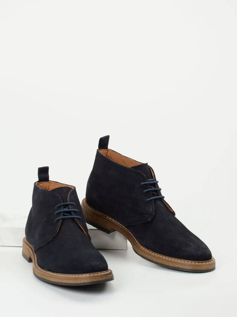 Ralph Harrison – Desert Boots aus Veloursleder Dunkelblau
