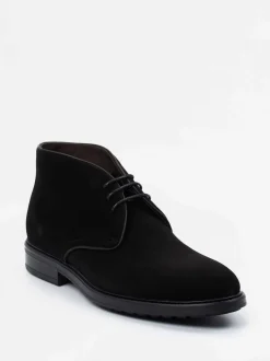 Ralph Harrison – Desert Boots aus Veloursleder schwarz