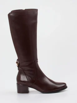 Ralph Harrison – Kniestiefel aus Lammleder Dunkelbraun