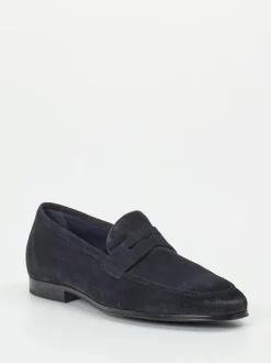 Ralph Harrison – Loafer aus Veloursleder Dunkelblau