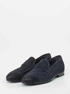 Ralph Harrison – Loafer aus Veloursleder Dunkelblau