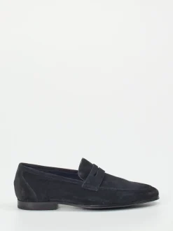 Ralph Harrison – Loafer aus Veloursleder Dunkelblau