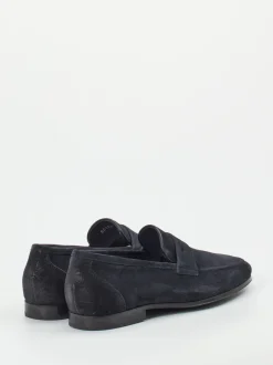 Ralph Harrison – Loafer aus Veloursleder Dunkelblau