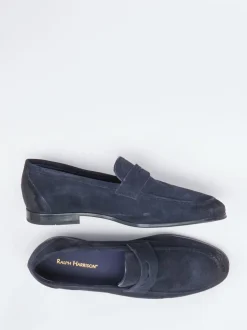 Ralph Harrison – Loafer aus Veloursleder Dunkelblau