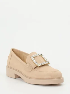 Ralph Harrison – Loafer aus Veloursleder Beige